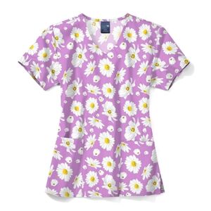 Zoe and Chloe Daisy Scrubs Top